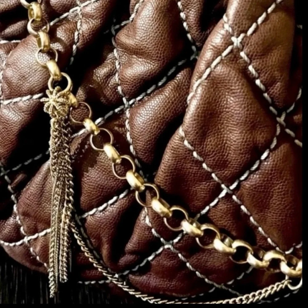 Authentic JUICY COUTURE purse handbag hobo quilted leather - Picture 3 of 7